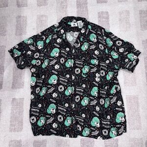 Disney | Men’s Button Down Hocus Pocus Black and Green Shirt Size 2XXL